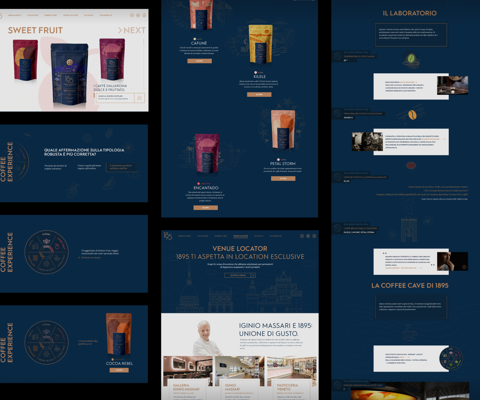 Schermate del ecommerce su desktop