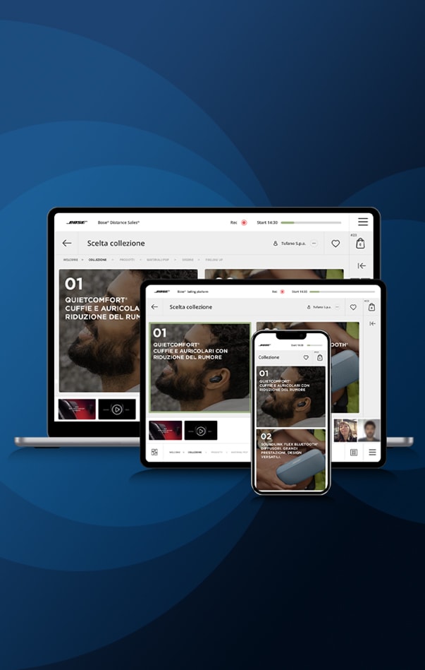 Schermate della piattaforma su diversi device